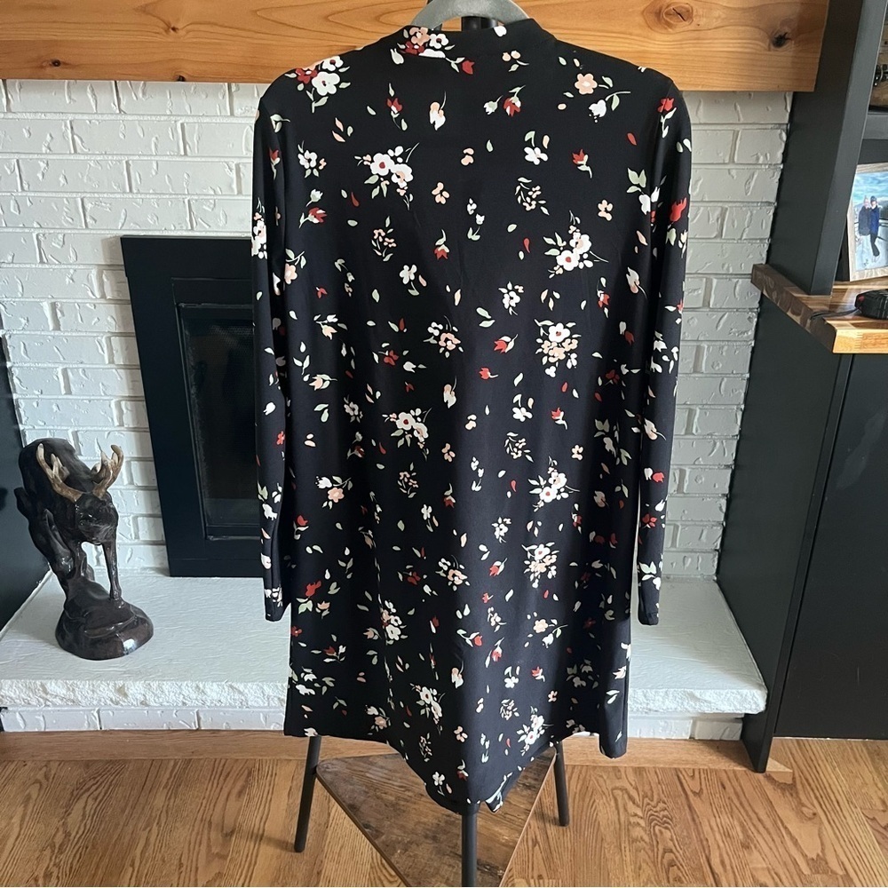Mango Black Top with Floral Accents - Picture 2 of 4